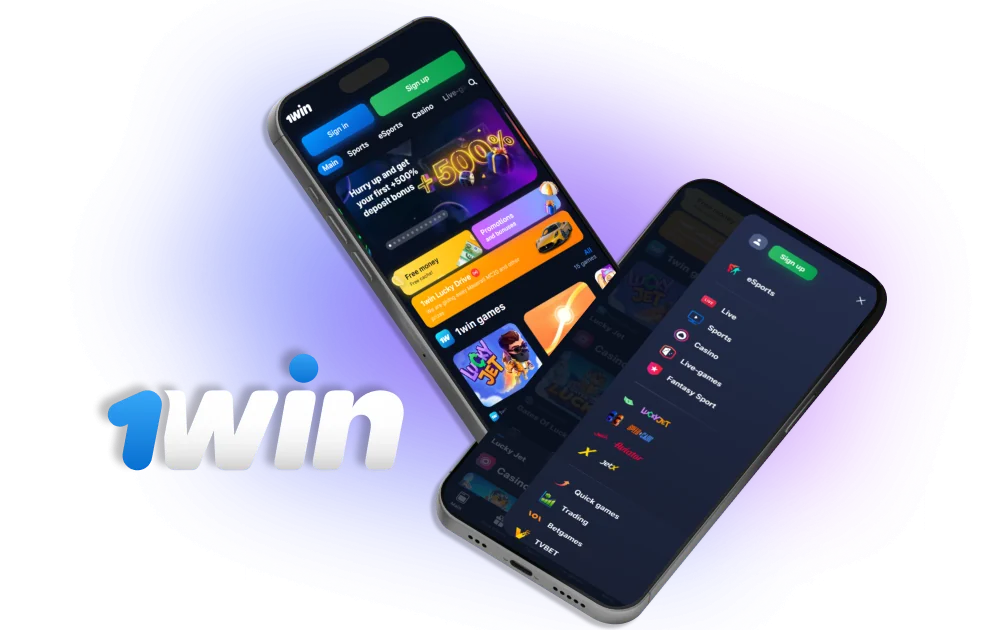 Play and place bets at 1win using application