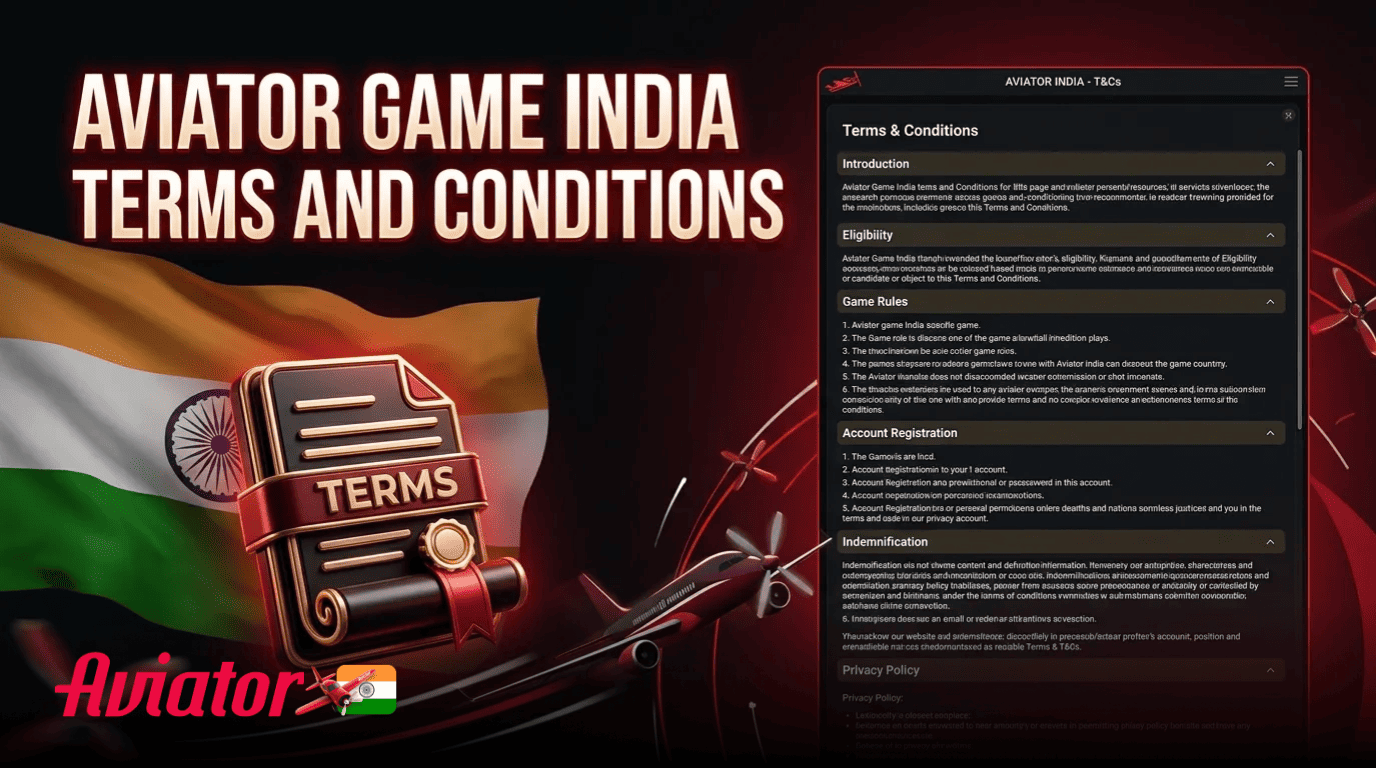 Aviator game terms and conditions in India